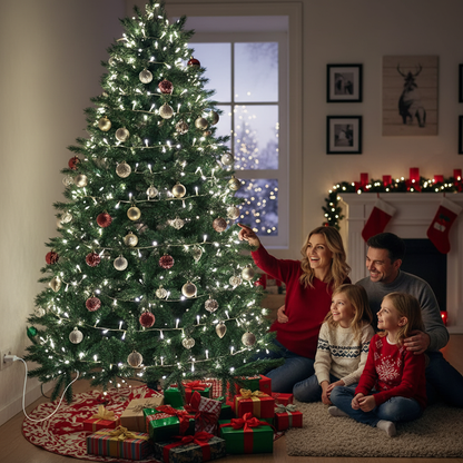 Luces Navidad  Energía Solar Prem 100Led - FULL MEGA TIENDAS
