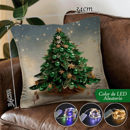 Set Fundas Navideñas x4 Con Luces SFN01 - FULL MEGA TIENDAS
