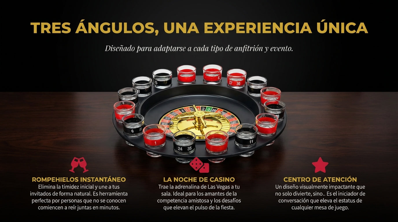 Juego De Ruleta De Casino Con 16 Tragos - FULL MEGA TIENDAS