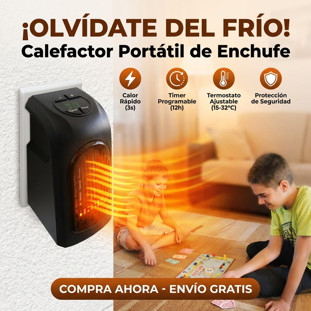Calentador Ambiente Portátil Calefacción - FULL MEGA TIENDAS