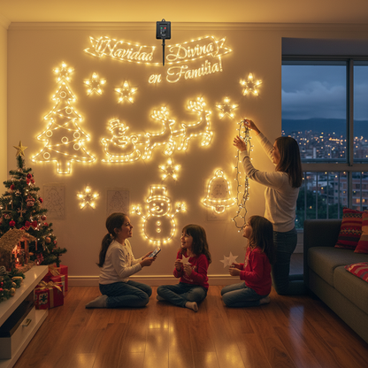 Luces Navidad  Energía Solar Prem 100Led - FULL MEGA TIENDAS